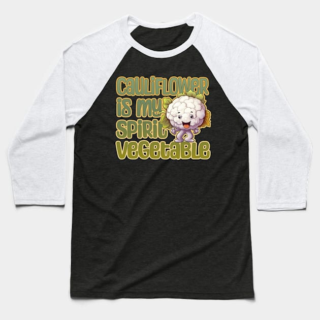 Cauliflower is my Spirit Vegetable Baseball T-Shirt by DanielLiamGill